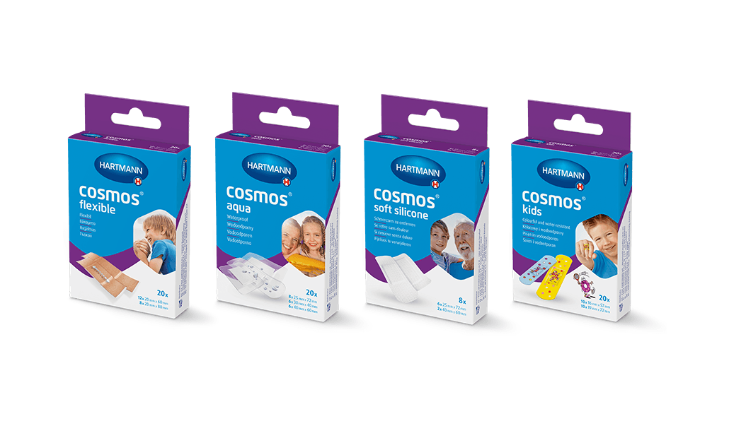 Cosmos®<br/>DermaPlast®<br/>Tiritas®